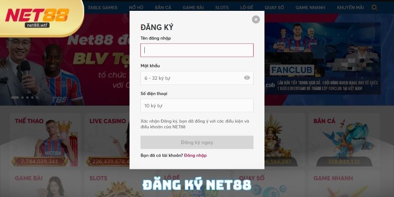 Đăng ký NET88